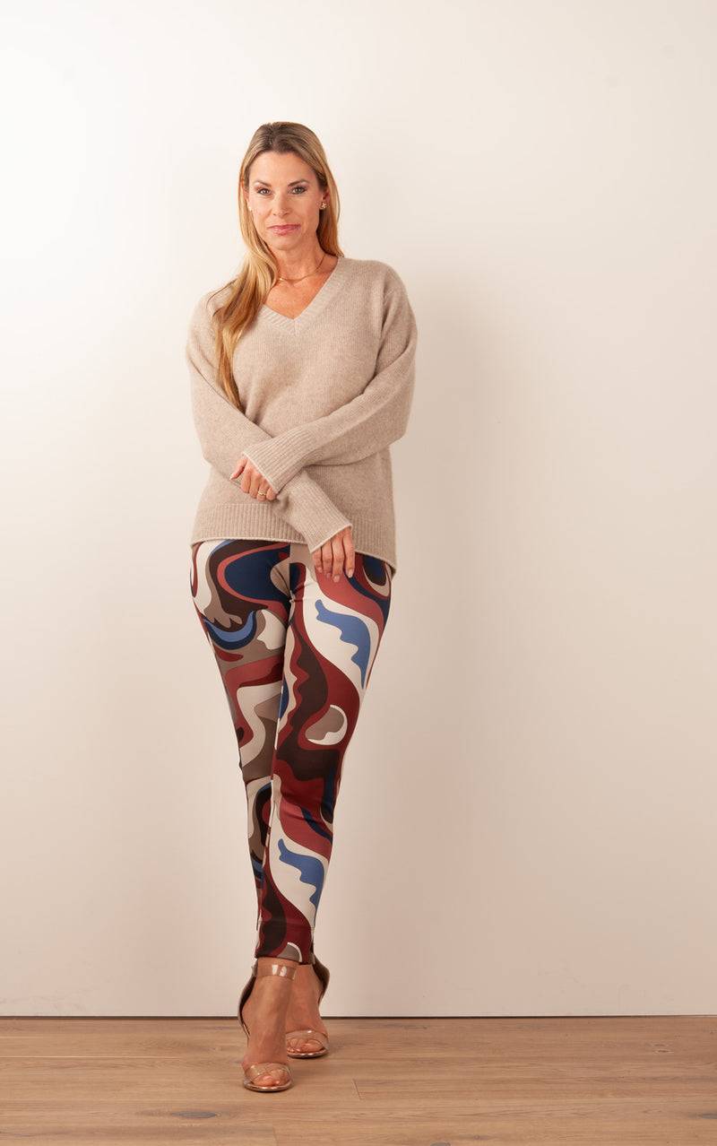 Seductive Hose „Sabrina“ Blau | Braun | Beige Top Angebot