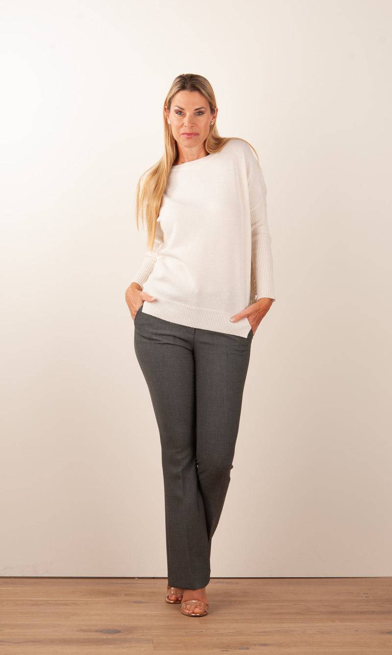 Seductive Hose „Caro“ Melange Grau Online Outlet