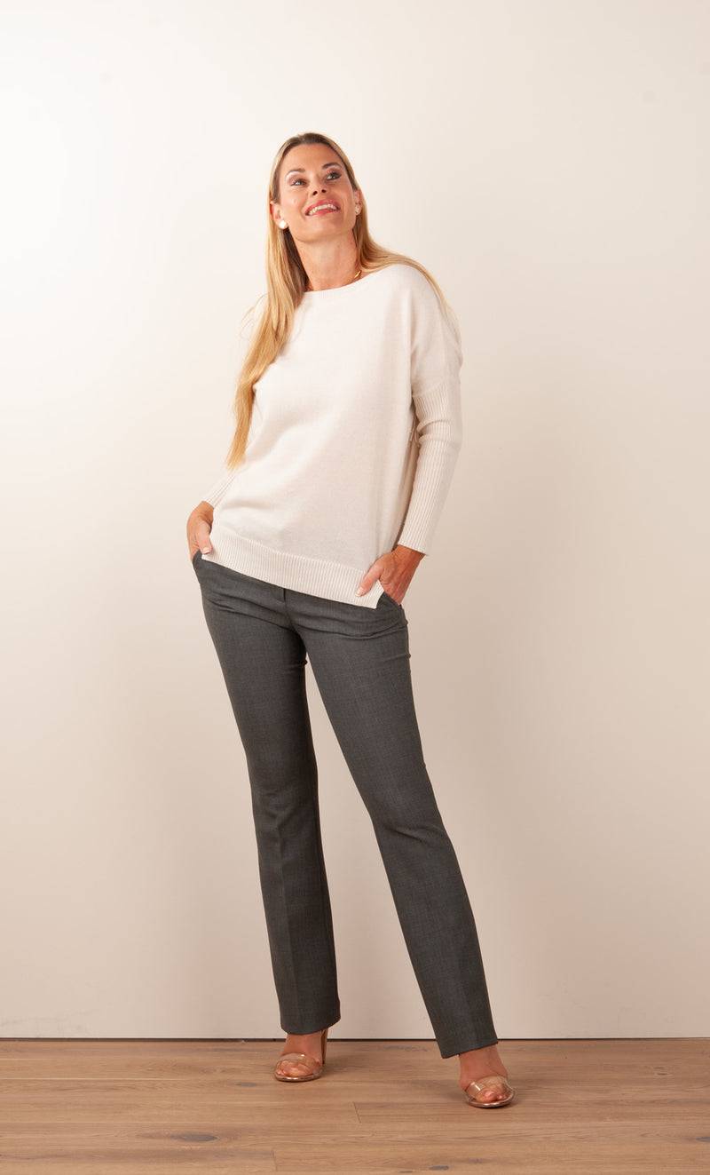 Seductive Hose „Caro“ Melange Grau Online Outlet