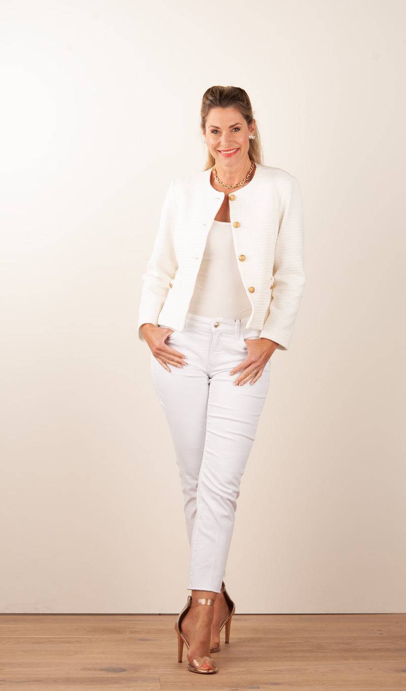 fleur Jacke Weiß Sonderangebot der Fabrik