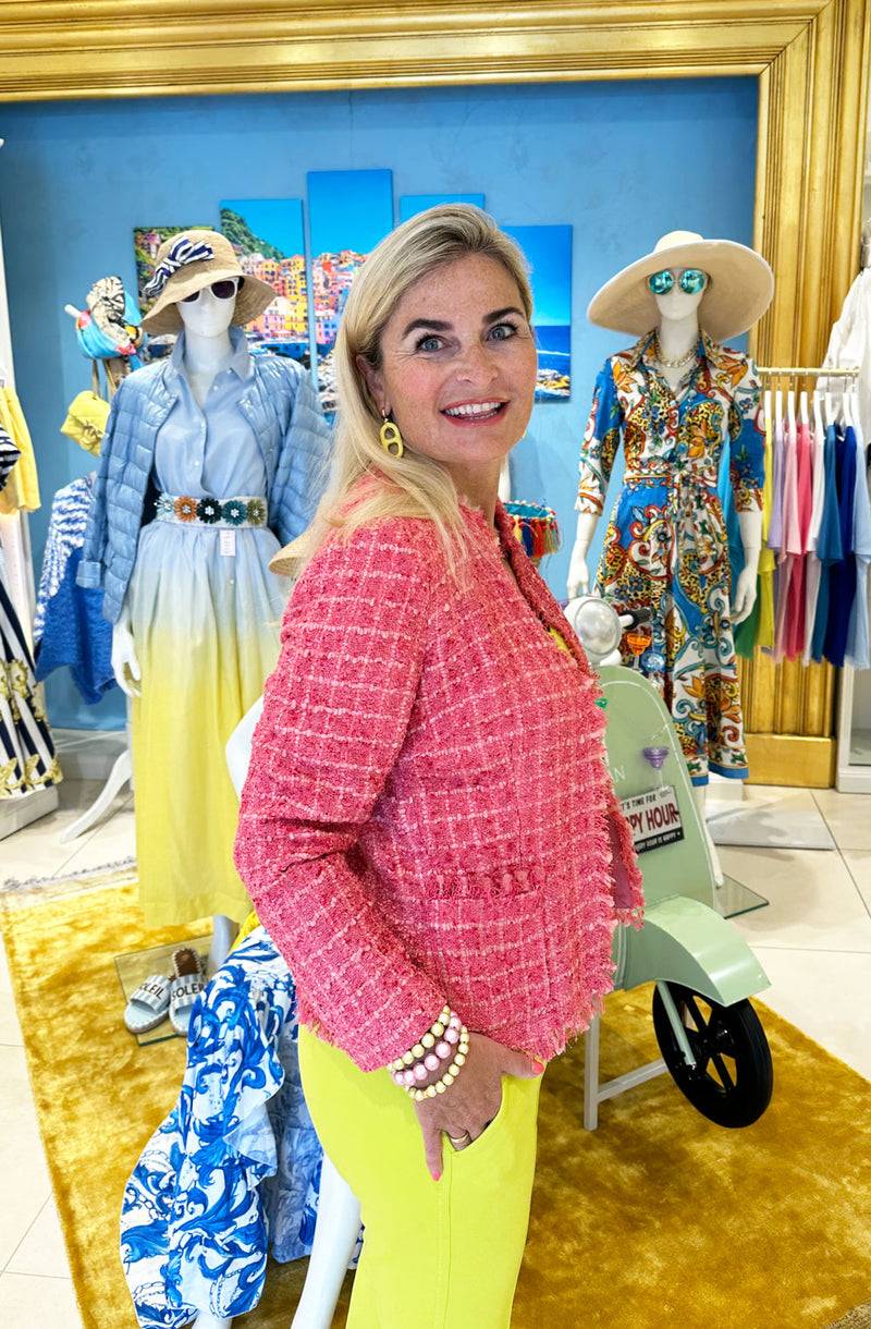 fleur Bouclé Jacke Koralle Clearance-Verkauf