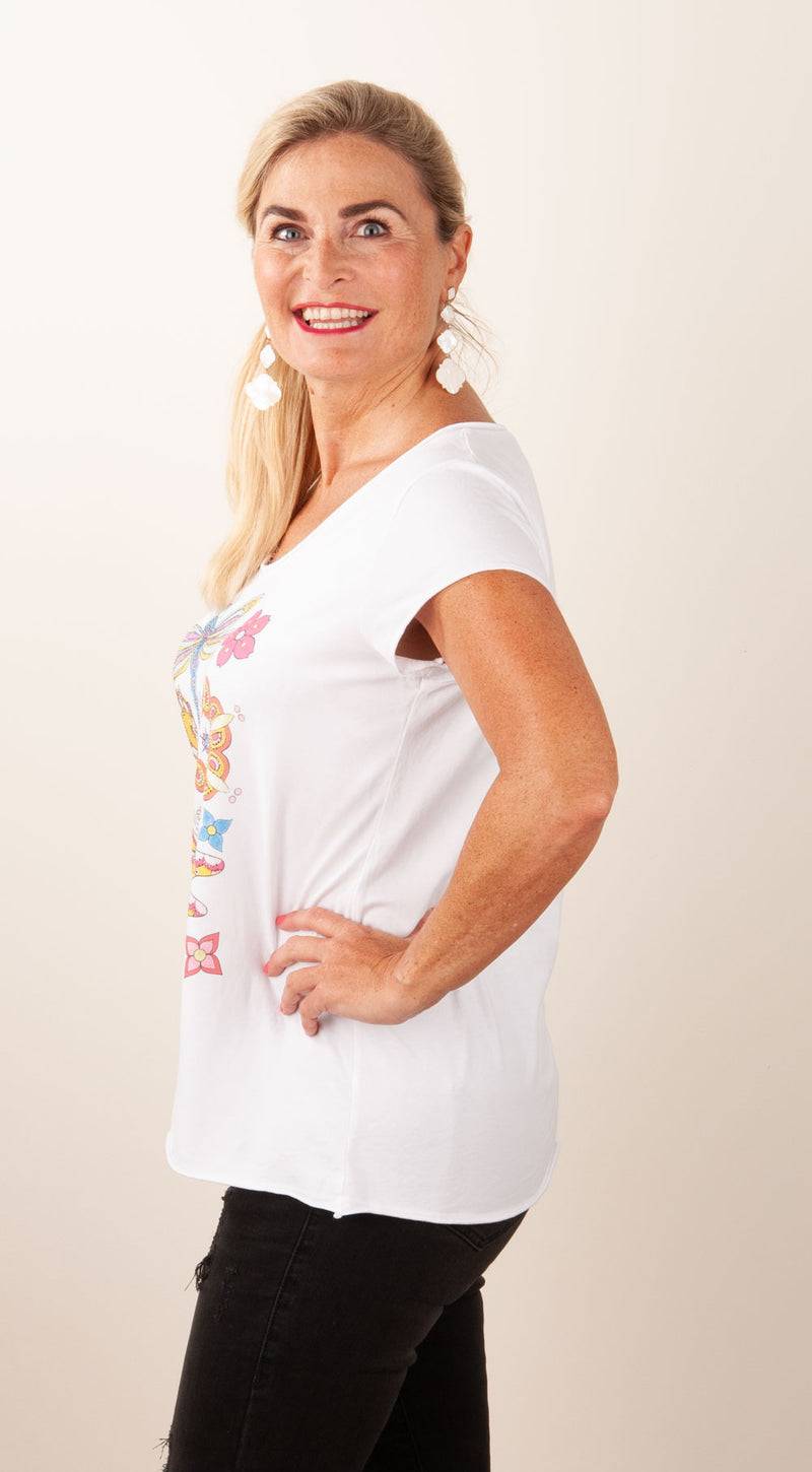 Candy T-Shirt „Libellen“ Weiß Fabrikladen