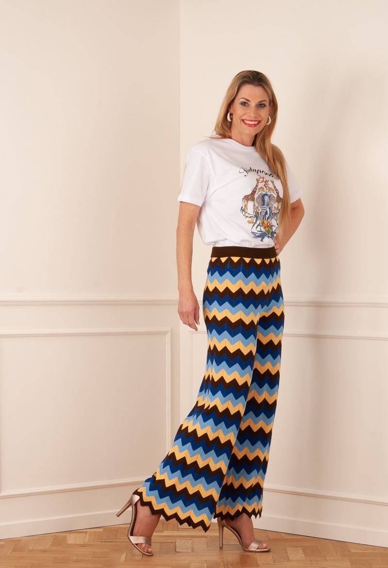 M Missoni Hose „ZickZack“ Multicolor Fabrikverkauf