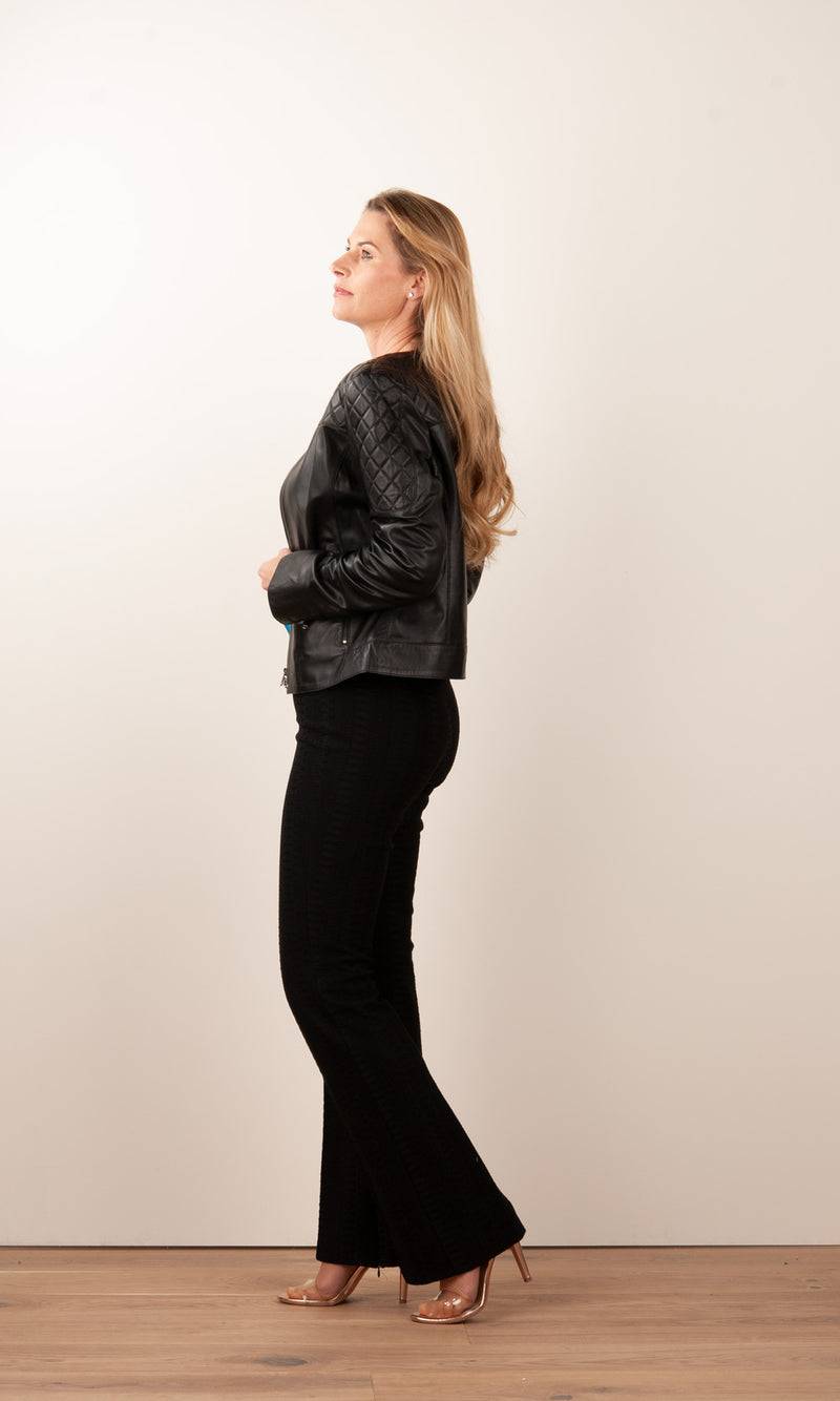 Schyia Lederjacke „Susan“ Schwarz Muttertagsangebot
