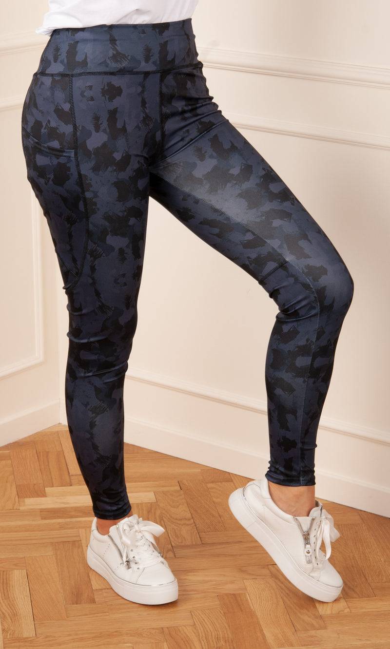 Candy Leggings „Camouflage“ Blau | Schwarz Tiefpreis