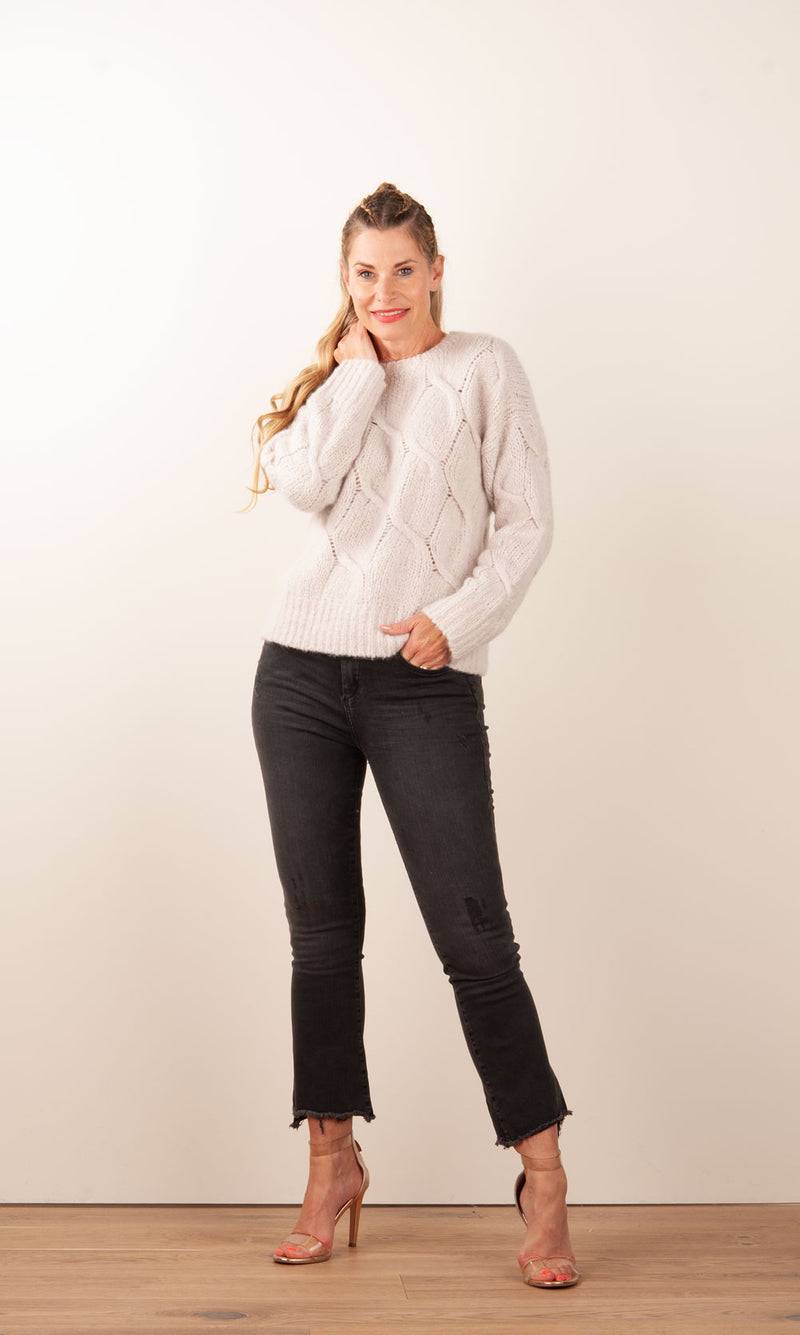 Kitted in Cashmere Kaschmir Pullover „Zopfstrick“ Hellbeige Bis zu 65% Rabatt