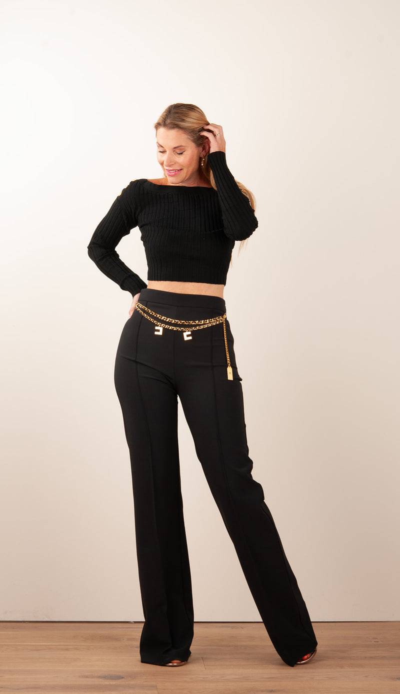 Elisabetta Franchi Pullover Schwarz 50% Rabatt für begrenzte Zeit