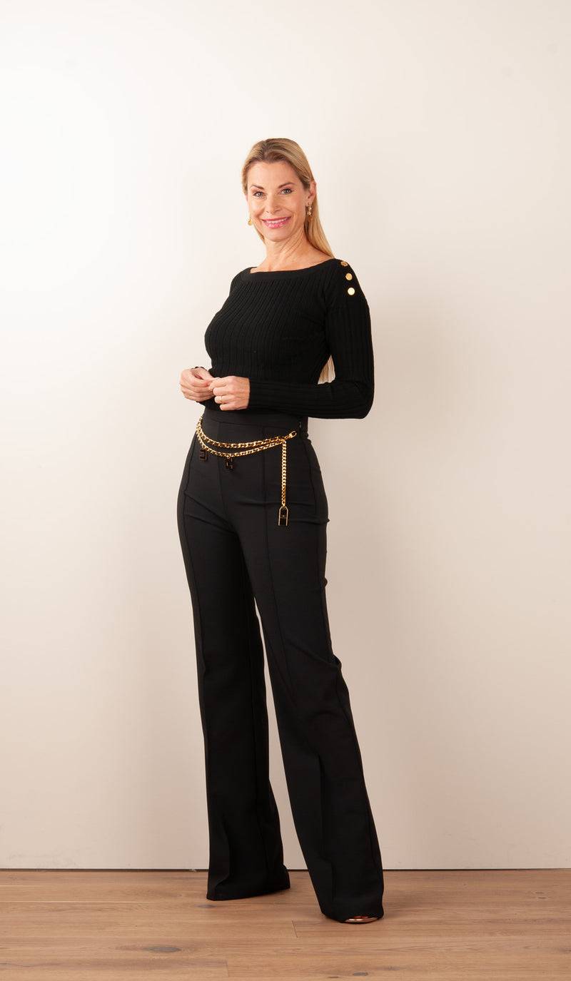 Elisabetta Franchi Pullover Schwarz 50% Rabatt für begrenzte Zeit