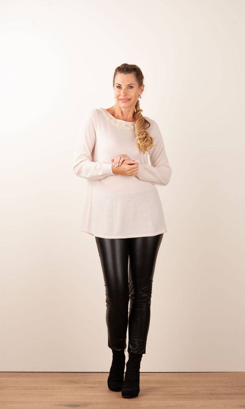 fleur Kaschmir Pullover Beige VIP-Rabatte