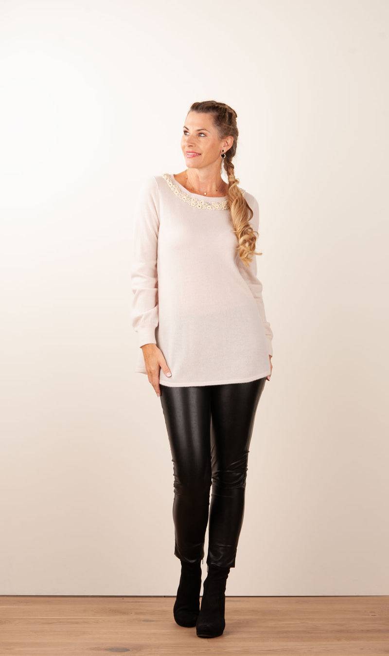 fleur Kaschmir Pullover Beige VIP-Rabatte