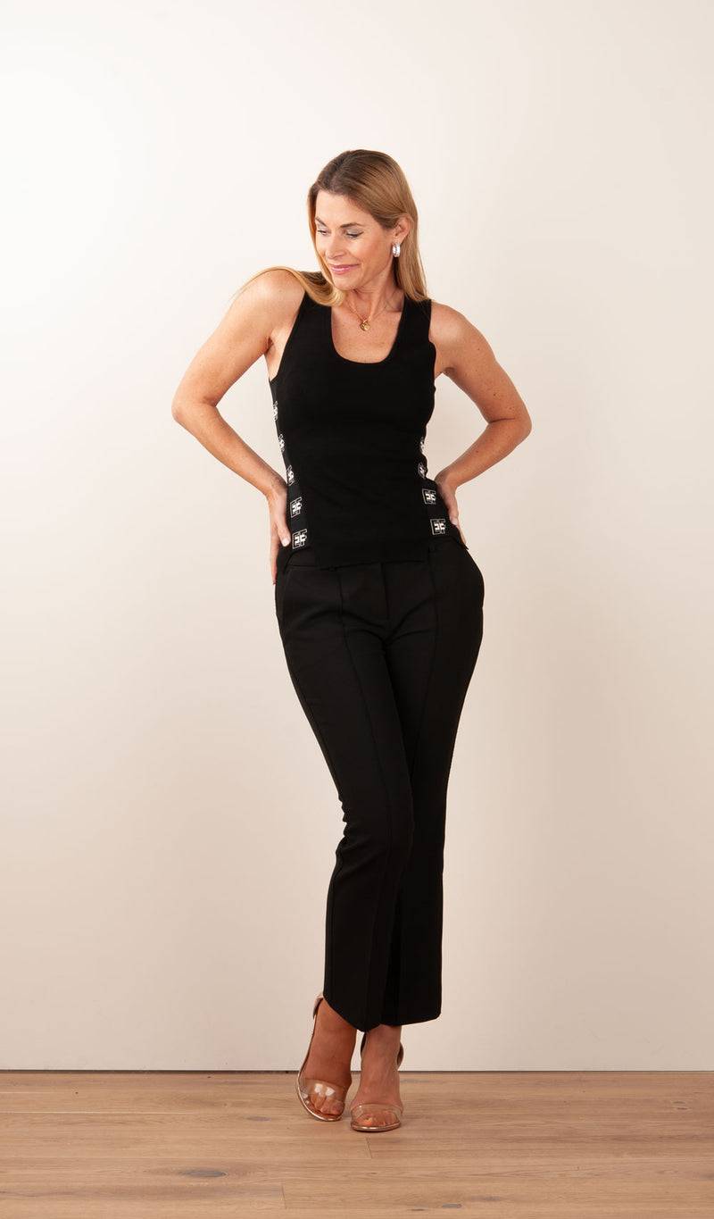 Elisabetta Franchi Top Schwarz Vierteljährliche Förderung