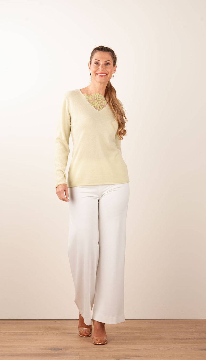 Herzensangelegenheit Kaschmir Pullover Lime Riesige Rabatte