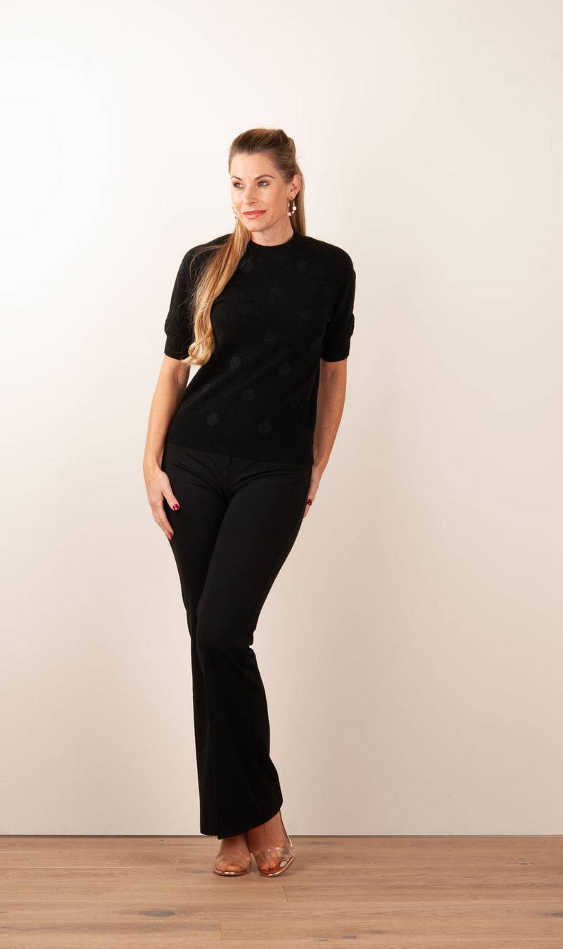 fleur Pullover „Tupfen“ Schwarz Outlet