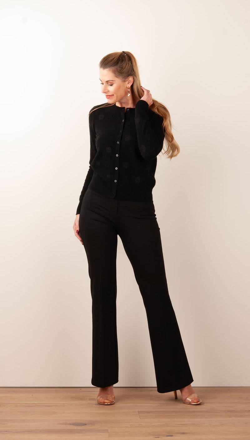 fleur Strickjacke „Tupfen“ Schwarz Auslauf