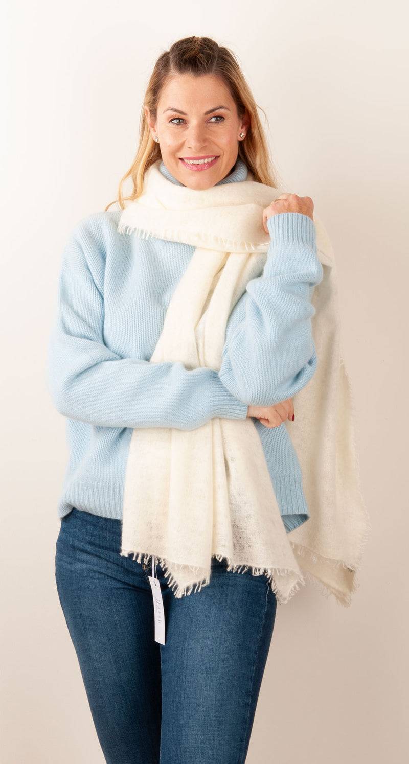 Blossom & Co. Kaschmir Schal Offwhite Hotsell
