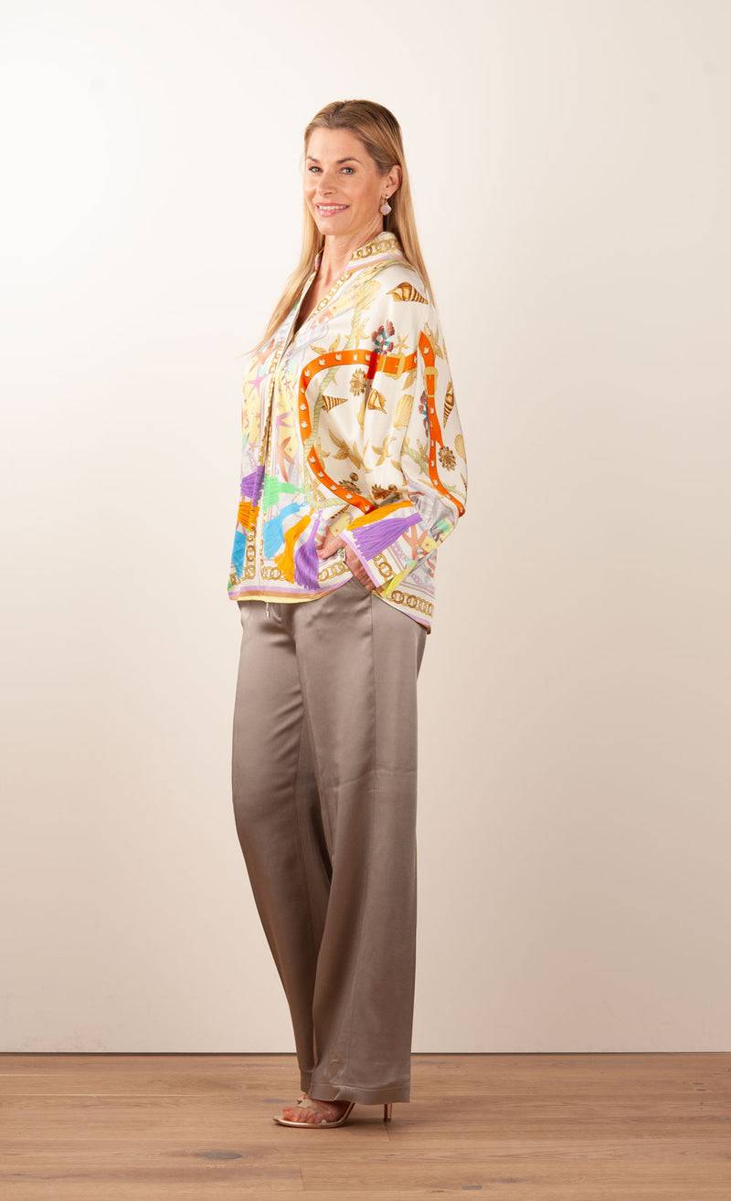 Cambio Hose „Avril“ Taupe Top Angebot