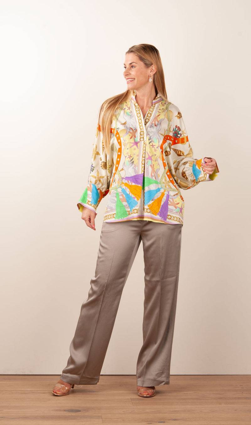 Cambio Hose „Avril“ Taupe Top Angebot