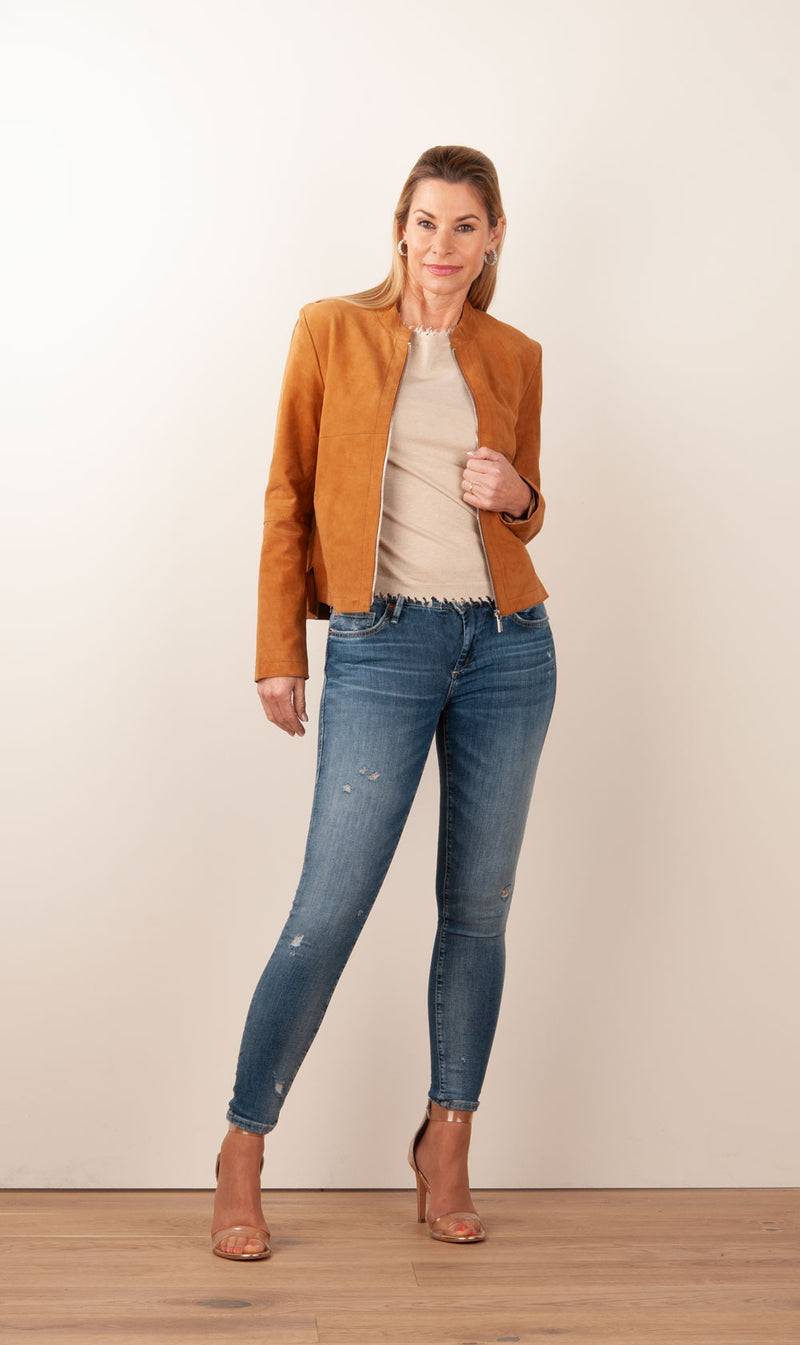 Milestone Lederjacke „Rena“ Cognac VIP-Rabatte