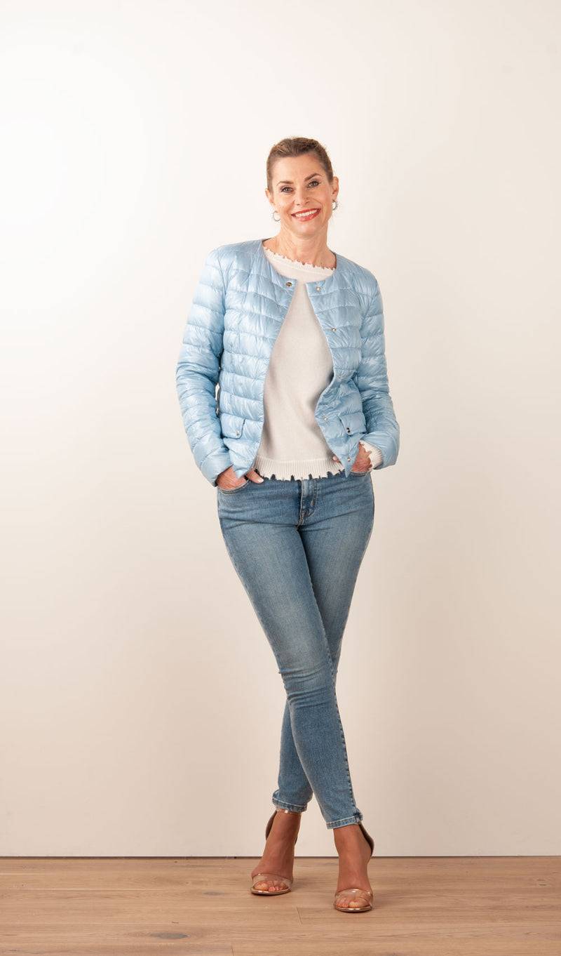 Herno Leichte Daunenjacke Hellblau Zeitbegrenzte Promotion
