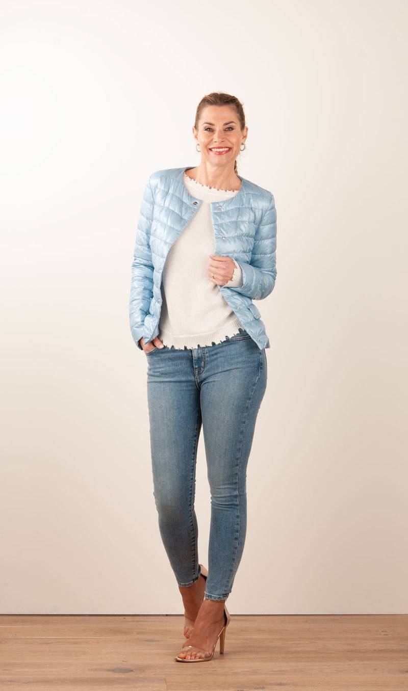 Herno Leichte Daunenjacke Hellblau Zeitbegrenzte Promotion