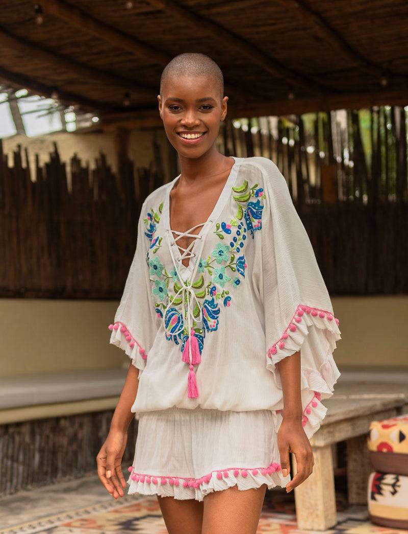 Miss June Kleid Offwhite | Multicolor Bis zu 65% Rabatt