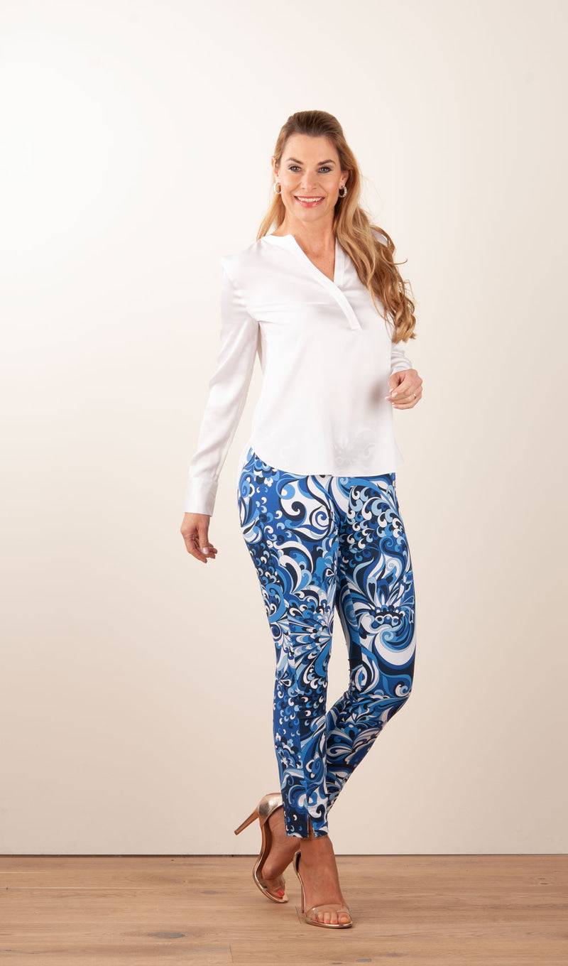 Seductive Hose „Sabrina“ Blau | Weiß Discount Store für neue Produkte