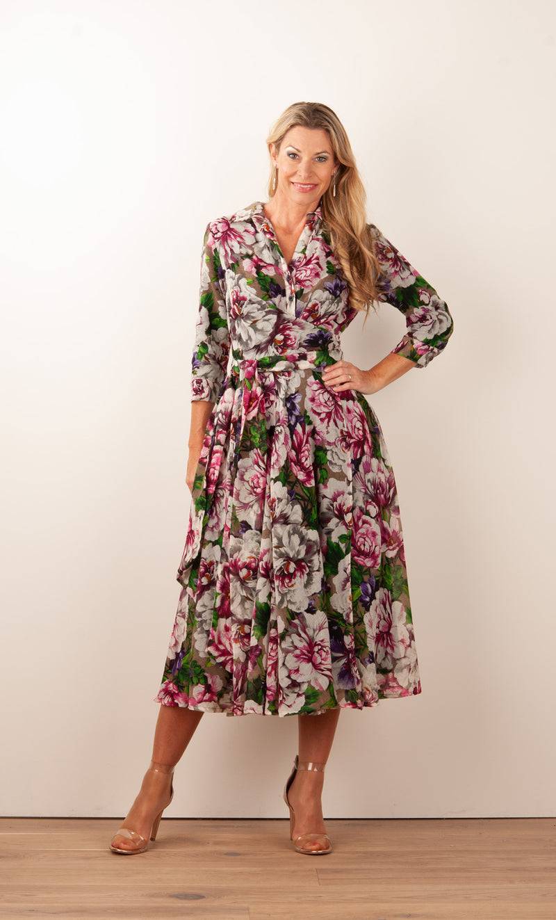 Samantha Sung Kleid „Olivia“ Pink | Multicolor Limitierter Zeitrabatt