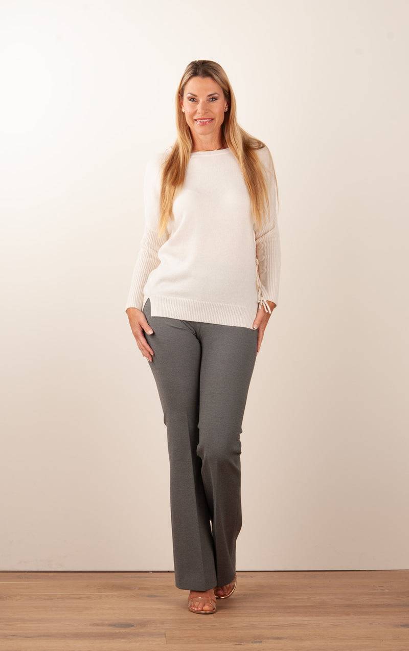 Seductive Jersey Hose „Nanou“ Melange Grau Preisnachlass