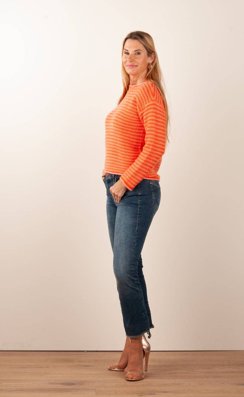 Kitted in Cashmere Kaschmir Pullover Koralle | Rosa Top Angebot
