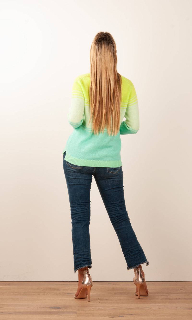 Kitted in Cashmere Kaschmir Pullover Grün Zeitlich begrenztes Angebot