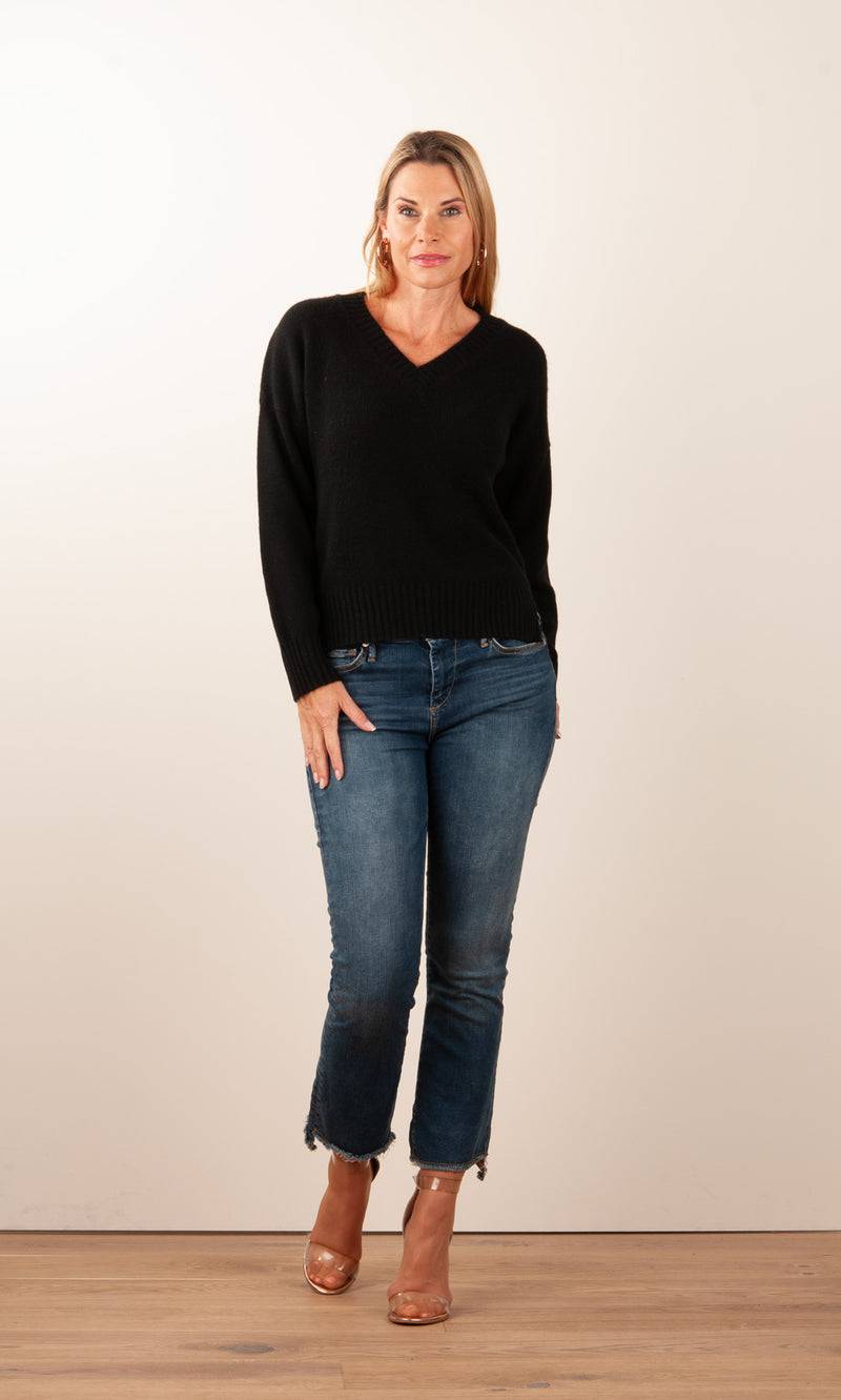 Kitted in Cashmere Kaschmir Pullover Schwarz Exklusive Angebote