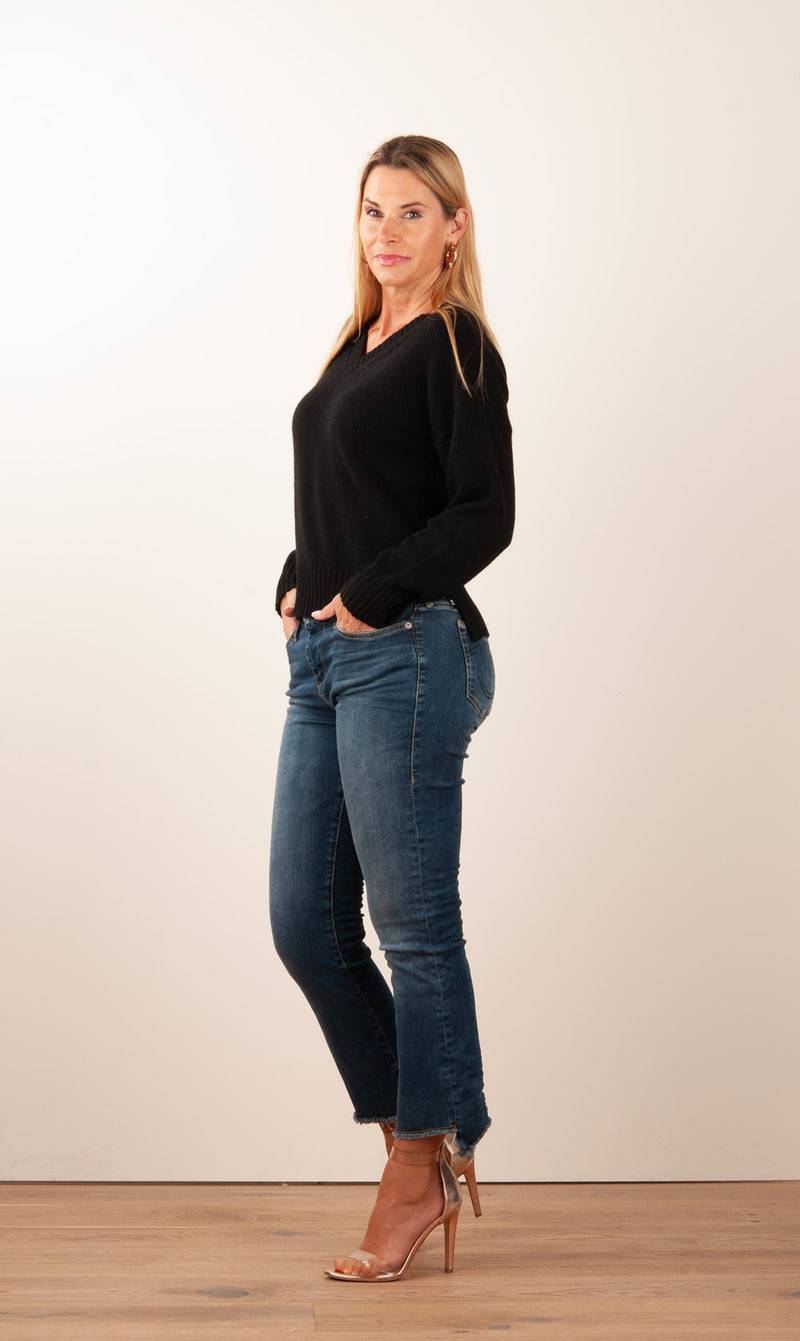 Kitted in Cashmere Kaschmir Pullover Schwarz Exklusive Angebote