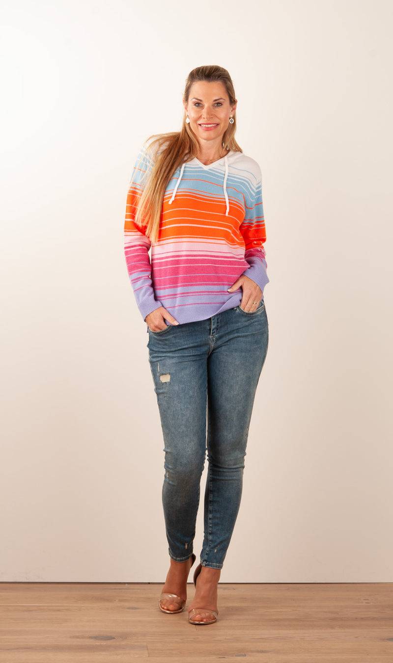 Kitted in Cashmere Kaschmir Sweater Multicolor Saisonale Angebote