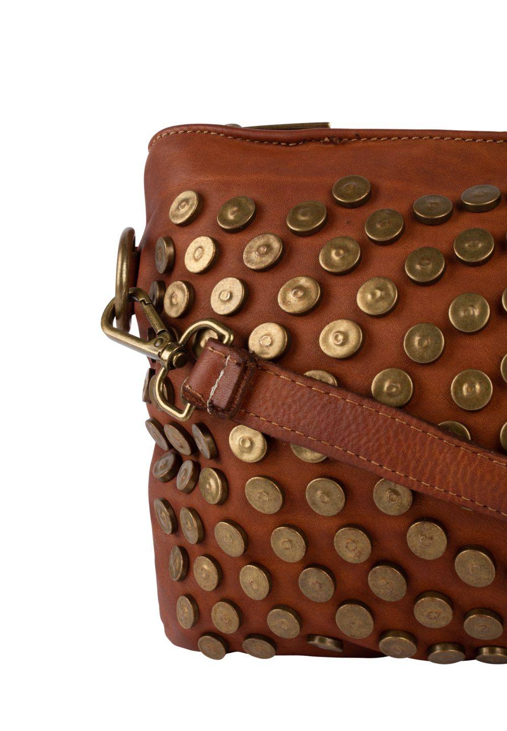 Schmuddelwedda DreiMaster Vintage Ledertasche mit Nieten Kostenlose Rückgabe