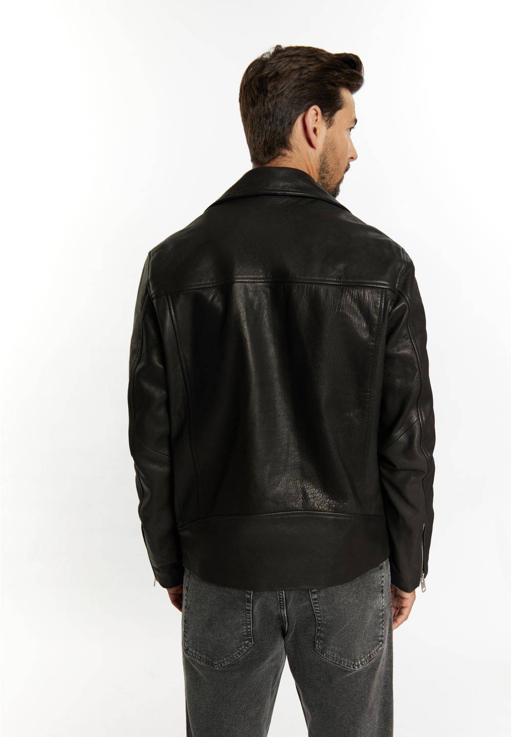 Schmuddelwedda DreiMaster Vintage Bikerjacke aus Leder Fabrikladen