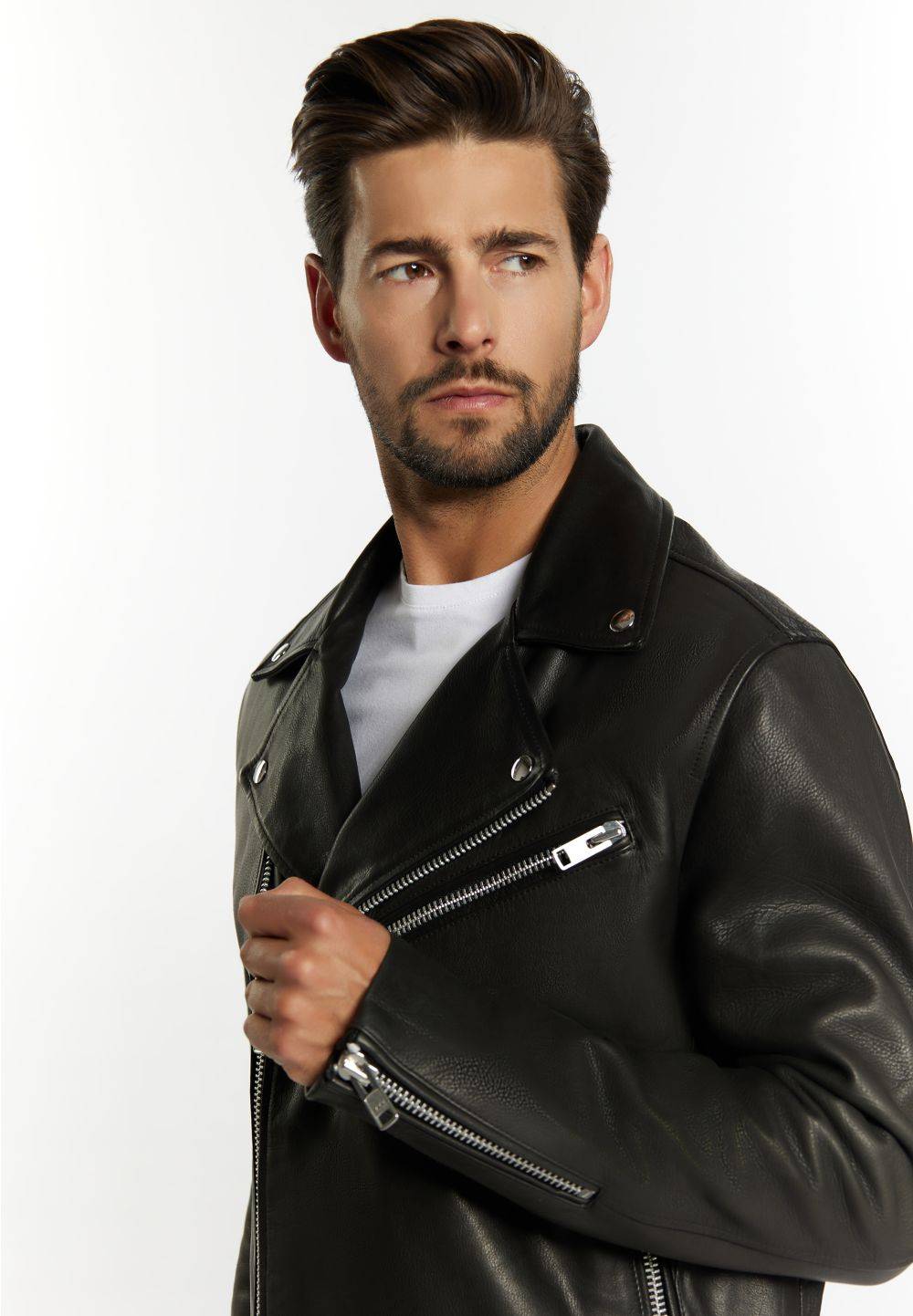 Schmuddelwedda DreiMaster Vintage Bikerjacke aus Leder Fabrikladen