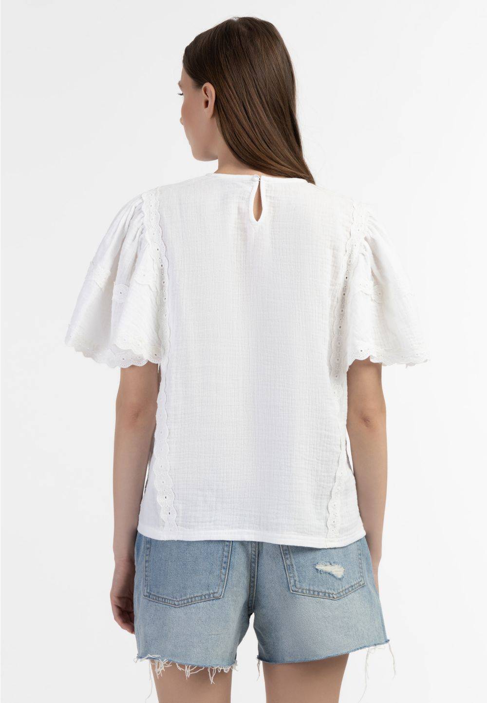 Schmuddelwedda DreiMaster Vintage Blusenshirt mit Spitze Neueste Stile