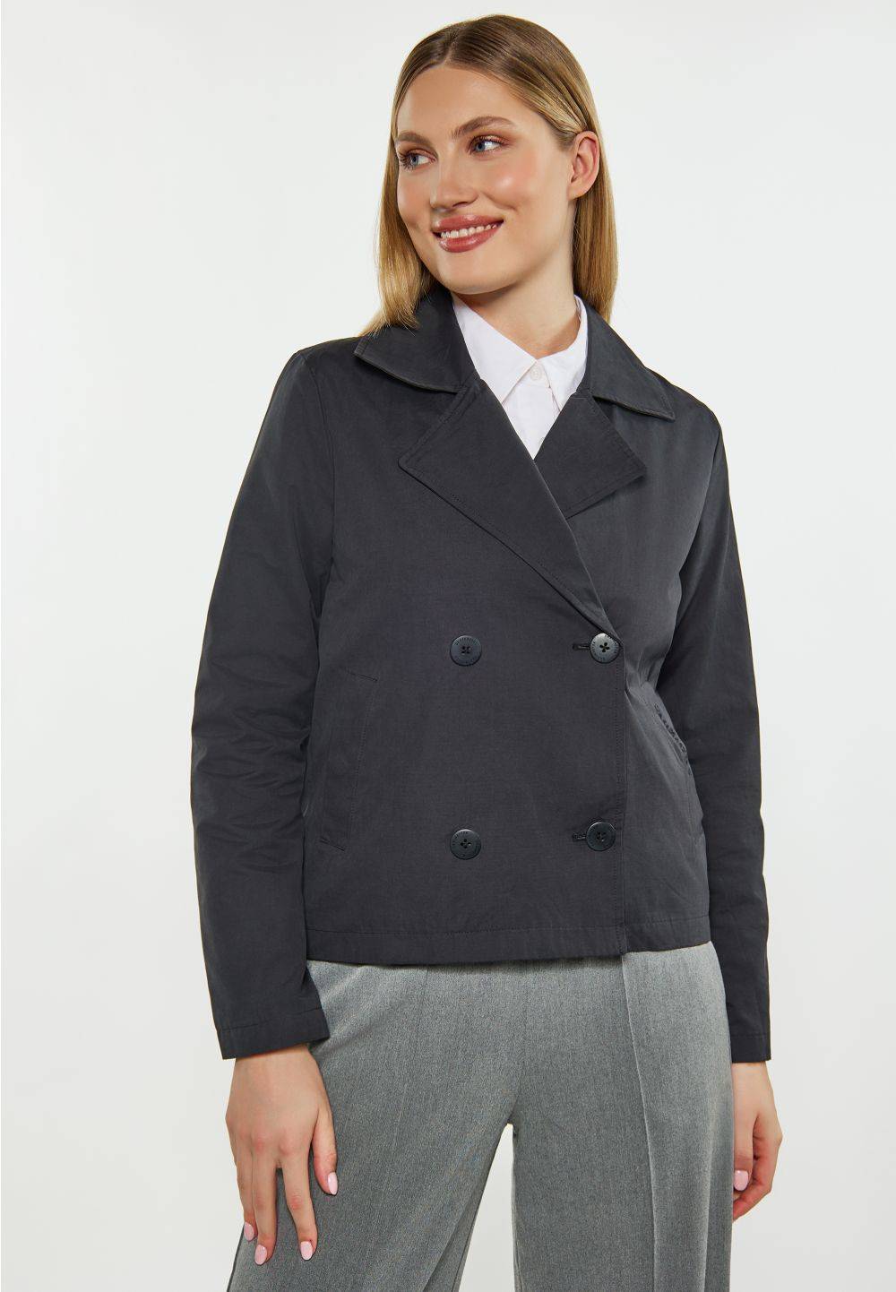 Schmuddelwedda DreiMaster Klassik Kurze Trenchjacke