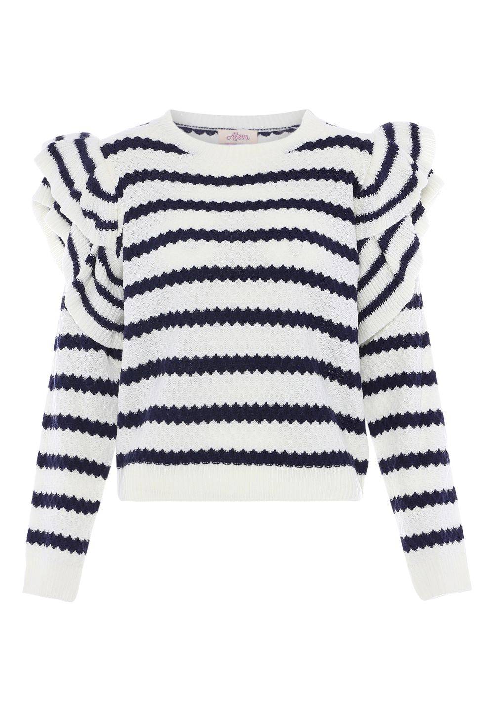Schmuddelwedda Dreimaster Vintage Pullover mit Rüsche Nur für heute