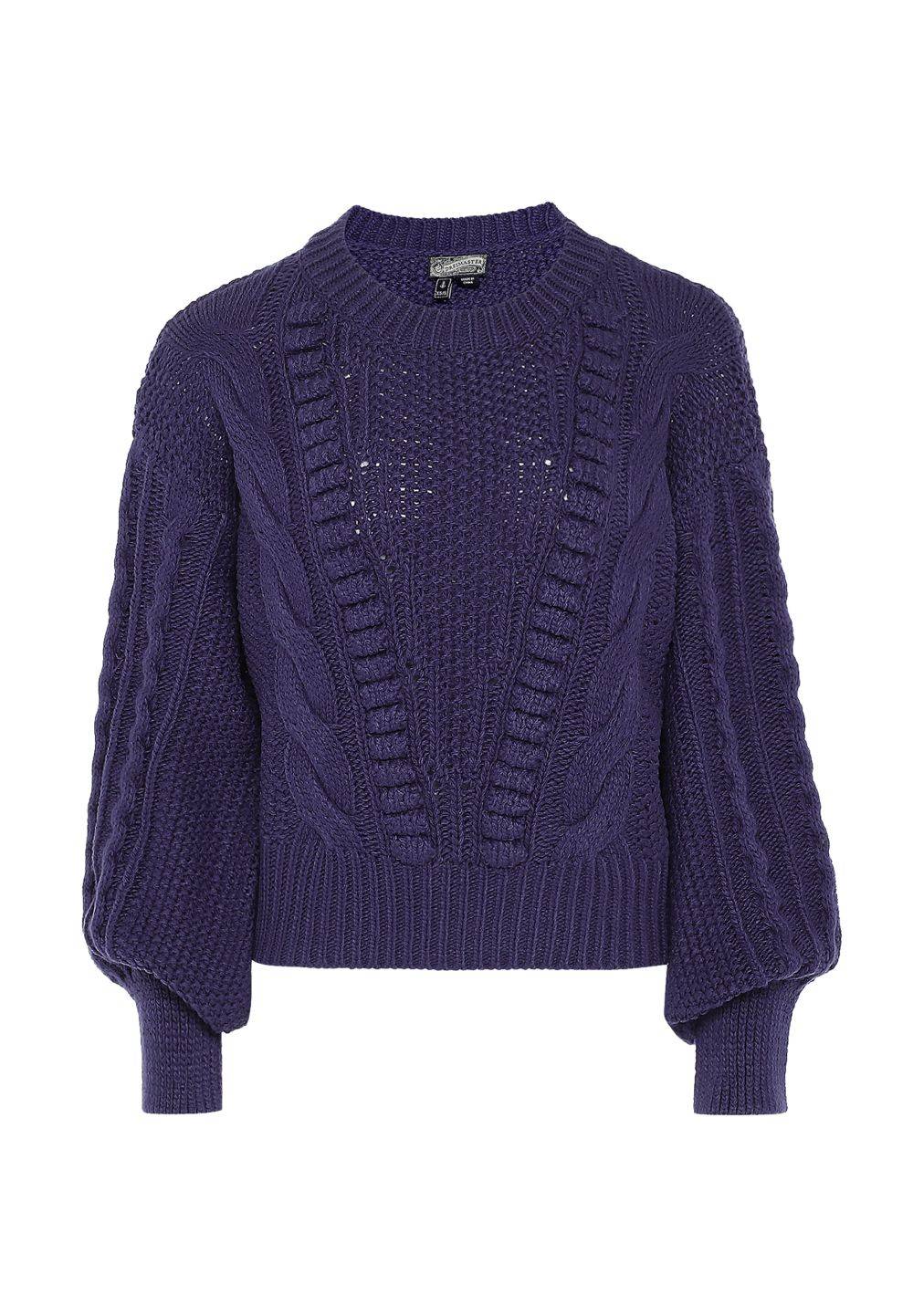 Schmuddelwedda Dreimaster Vintage Pullover mit Zopfstrick Black Friday Preise