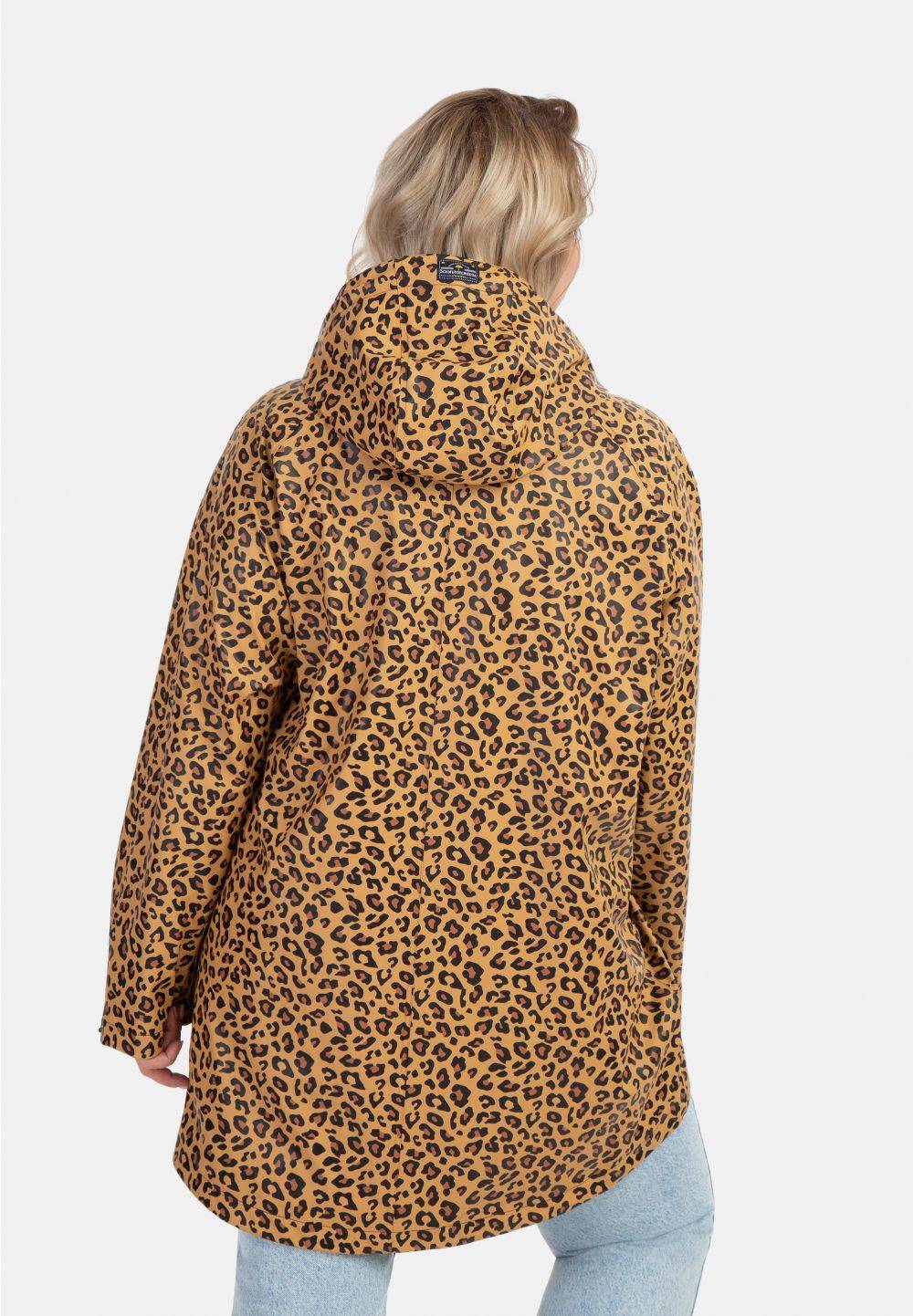 Schmuddelwedda Schmuddelwedda Plus Size Regenmantel mit Leoprint im Angebot