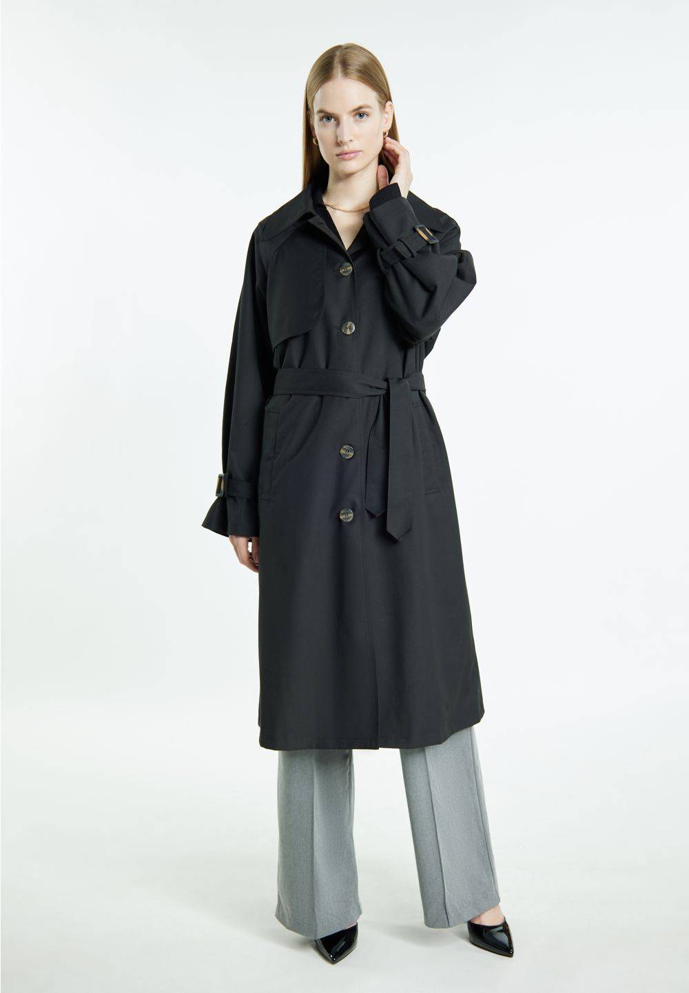 Schmuddelwedda DreiMaster Klassik Trenchcoat im Angebot