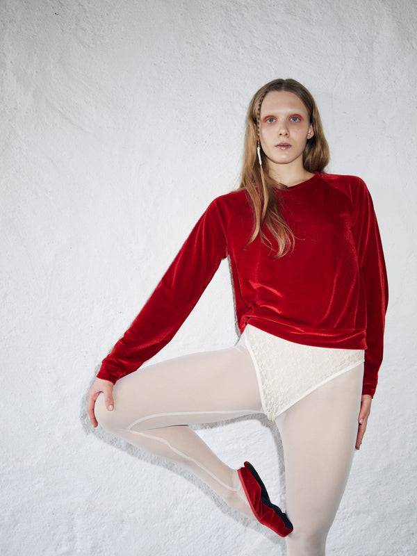 Simone Wild Velvet Raglan Sweater Tägliche Deals