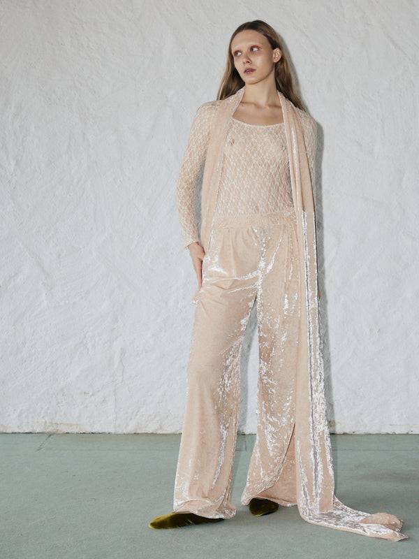 Simone Wild Hammered Velvet Pocket Pants Neueste Mode