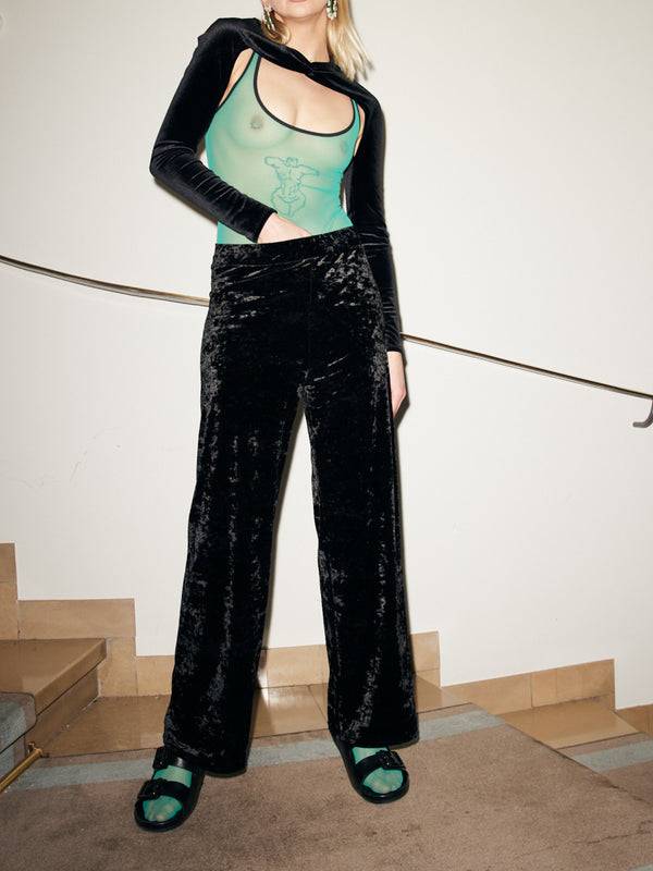 Simone Wild Hammered Velvet Cozy Pants Räumungsverkauf