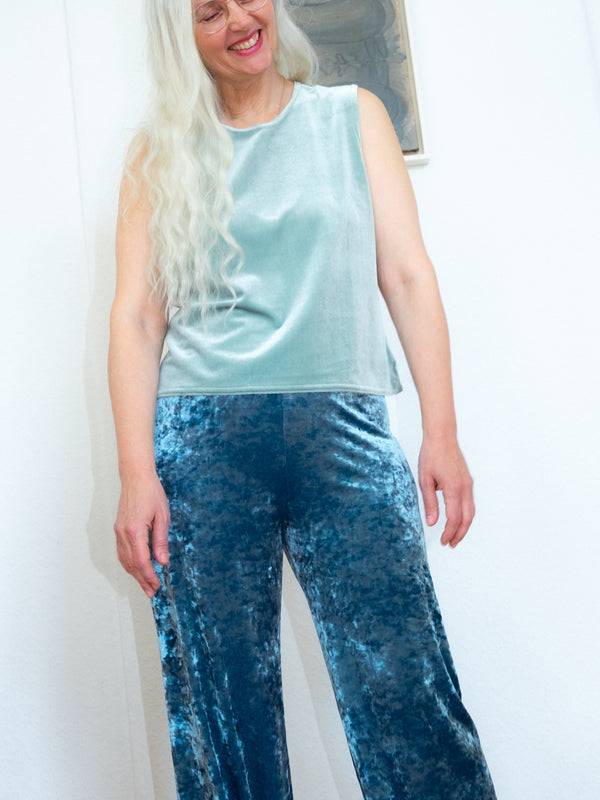 Simone Wild Hammered Velvet Cozy Pants Sonderangebote