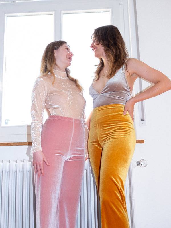 Simone Wild Velvet Wide Leg Pants Super Sparpreis