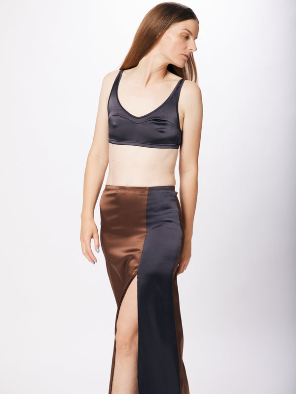 Simone Wild Satin Long Skirt Bis zu 65% Rabatt