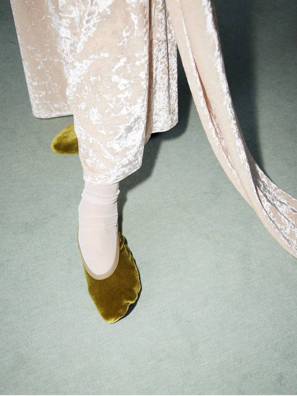 Simone Wild Velvet Ballet Slipper Sonderangebot