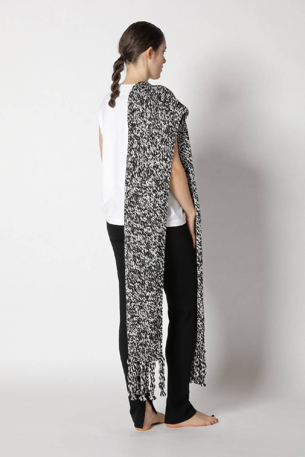 Sminfinity stretchy shell top + milano slim cut pants + contrast mouliné scarf Lagerräumung